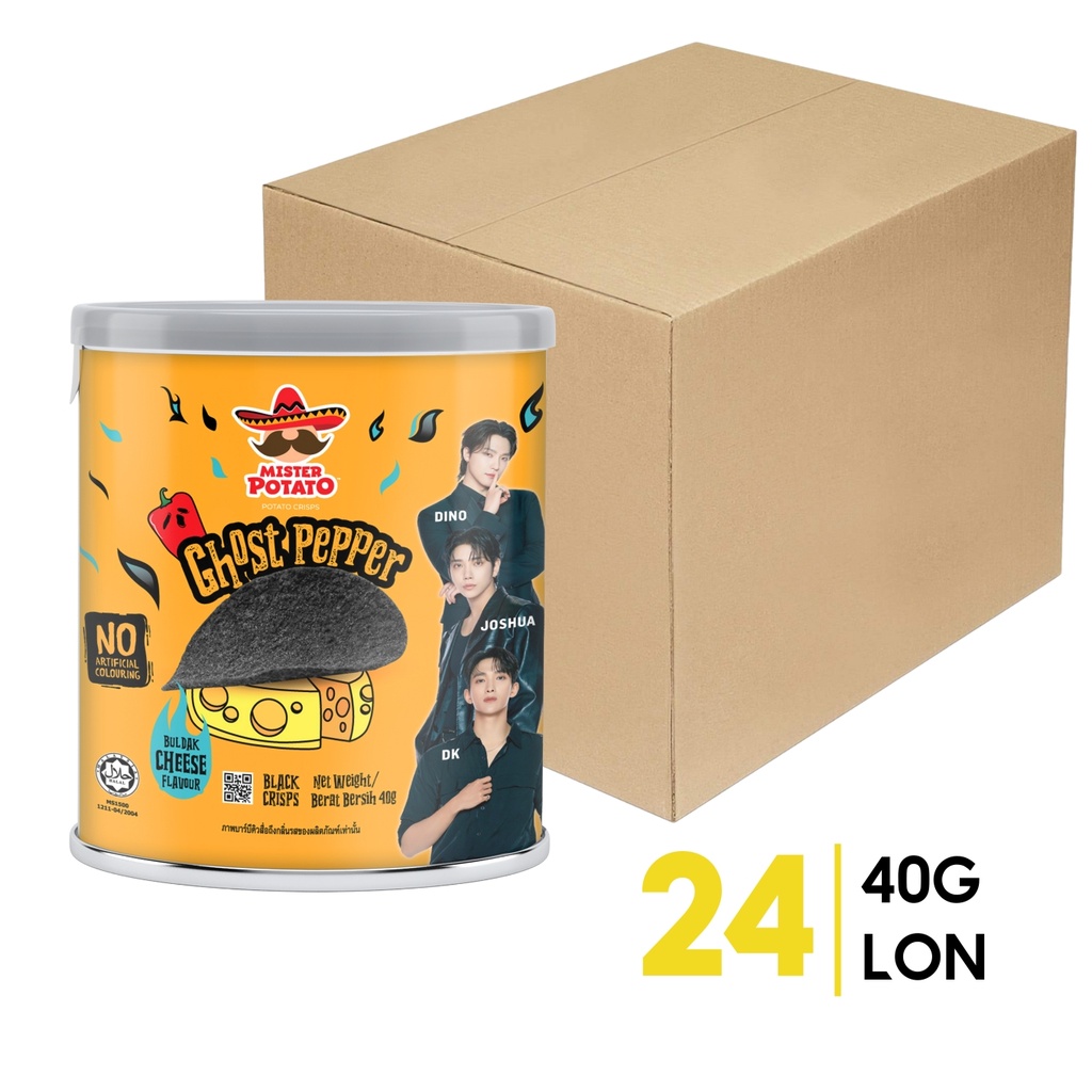 Mister Potato Khoai Tây Ghost Pepper Vị Phô Mai Buldak 40g (THÙNG)